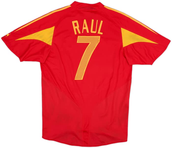 2004-06 Spain Home Shirt Raul #7 - 10/10 - (M)
