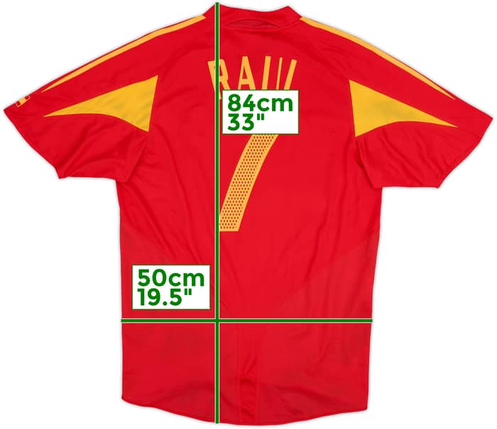 2004-06 Spain Home Shirt Raul #7 - 10/10 - (M)