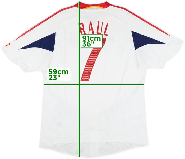 2004-06 Spain Away Shirt Raul #7 - 6/10 - (XXL)