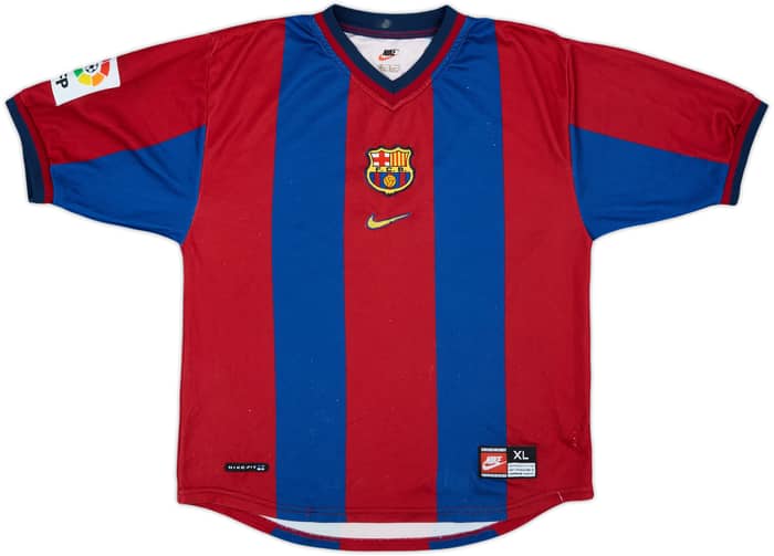 1998-00 Barcelona Home Shirt - 7/10 - (XL.Boys)