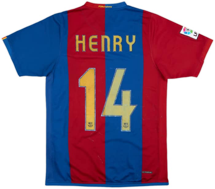 2006-07 Barcelona Home Shirt Henry #14 - 6/10 - (S)