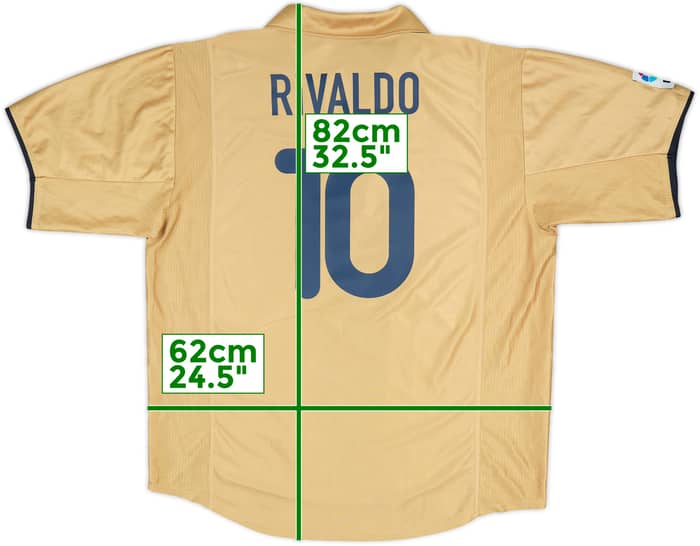 2001-03 Barcelona Away Shirt Rivaldo #10 - 8/10 - (XXL)