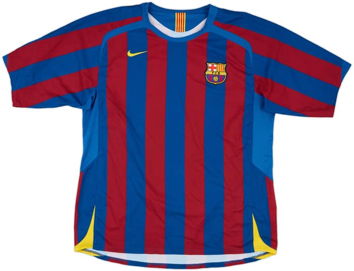 2005-06 Barcelona Home Shirt Ronaldinho #10 - 7/10 - (XXL)