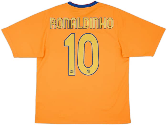 2006-08 Barcelona Basic Away Shirt Ronaldinho #10 - 8/10 - (L)