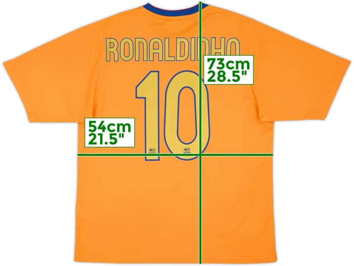2006-08 Barcelona Basic Away Shirt Ronaldinho #10 - 8/10 - (L)