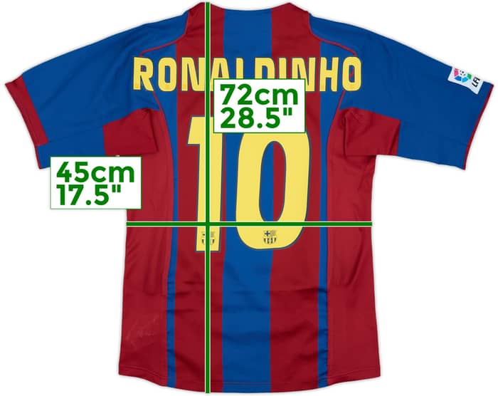 2004-05 Barcelona Home Shirt Ronaldinho #10 - 10/10 - (S)