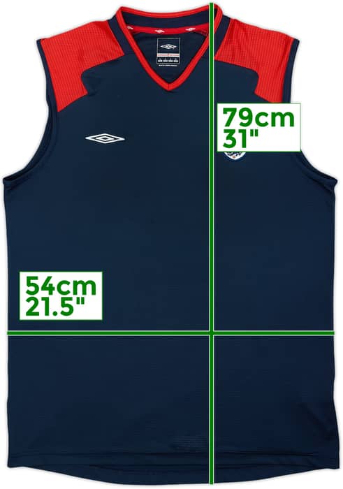 2006-08 England Umbro Training Vest - 9/10 - (L)