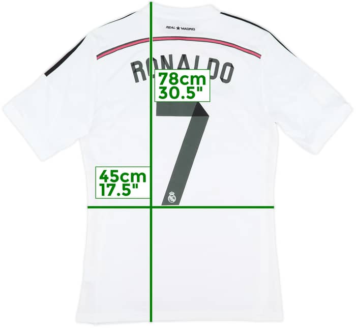 2014-15 Real Madrid Home Shirt Ronaldo #7 - 8/10 - (M)