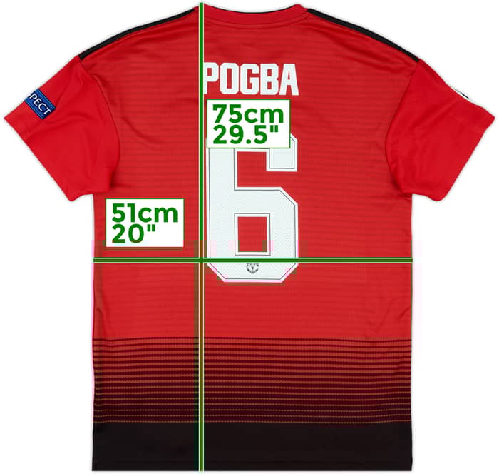 2018-19 Manchester United Home Shirt Pogba #6 - 10/10 - (M)