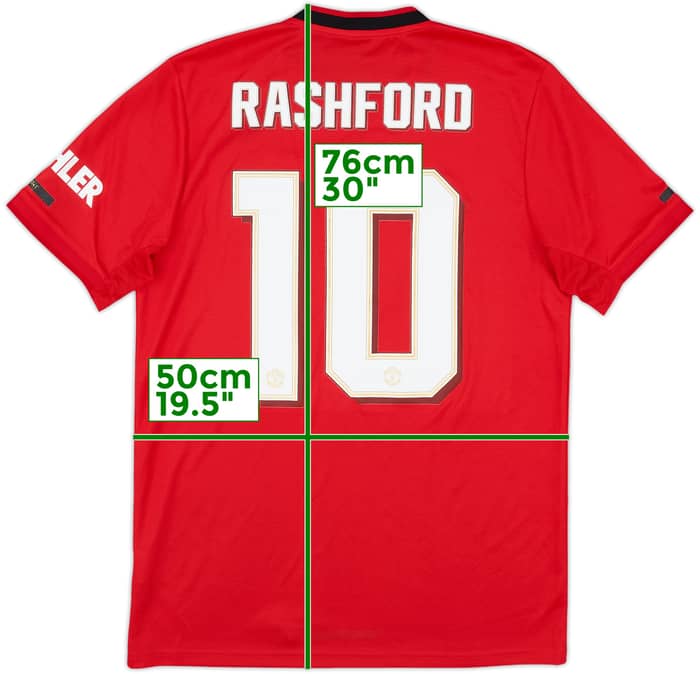 2019-20 Manchester United Home Shirt Rashford #10 (M)