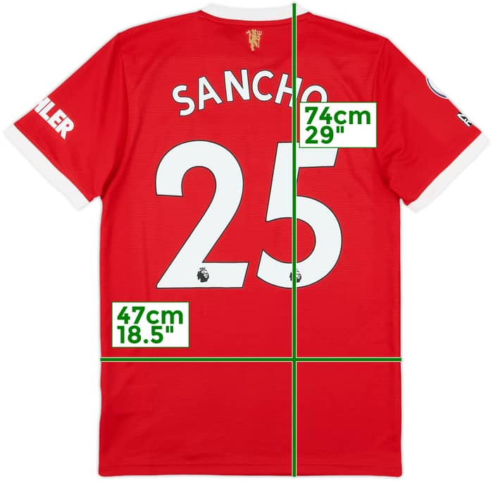 2021-22 Manchester United Home Shirt Sancho #25 (S)