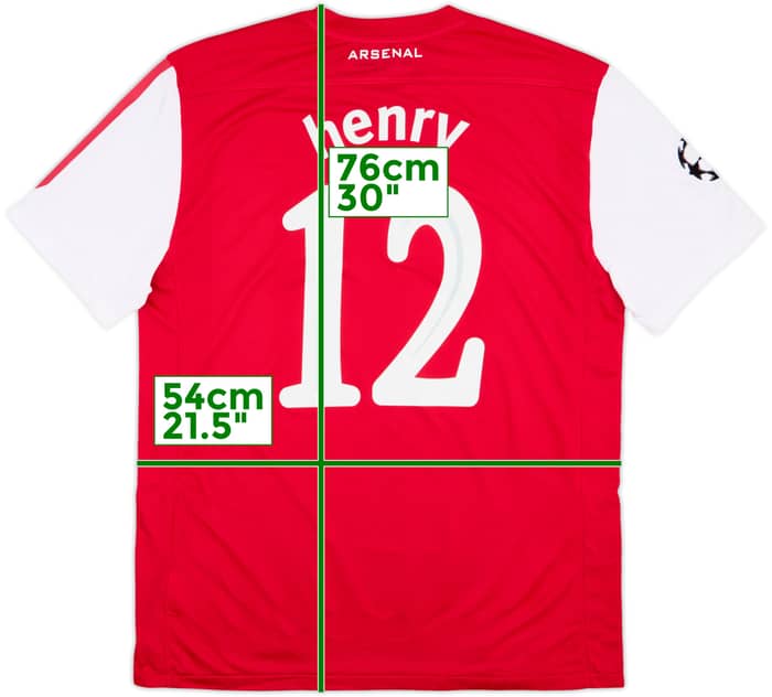 2011-12 Arsenal Home Shirt Henry #12 (L)