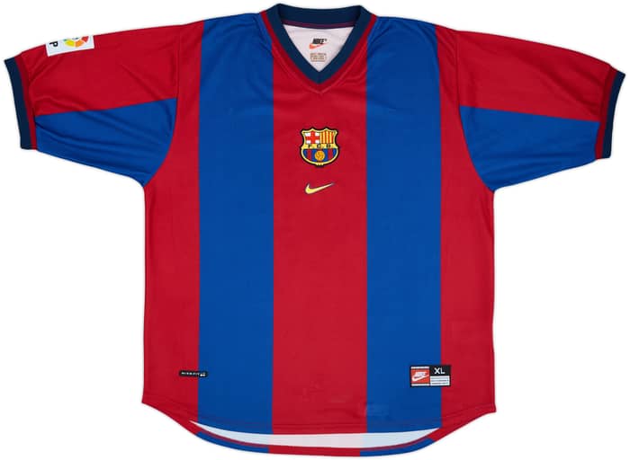 1998-00 Barcelona Home Shirt Rivaldo #11 - 9/10 - (XL)