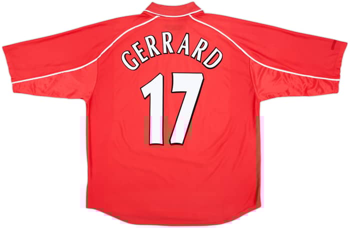 2000-02 Liverpool Home Shirt Gerrard #17 - 6/10 - (XXL)