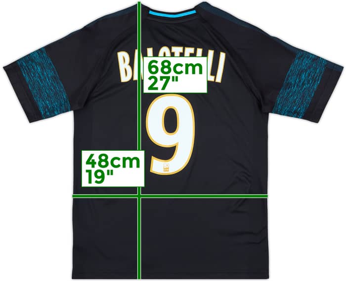 2018-19 Olympique Marseille Away Shirt Balotelli #9 - 9/10 - (S)