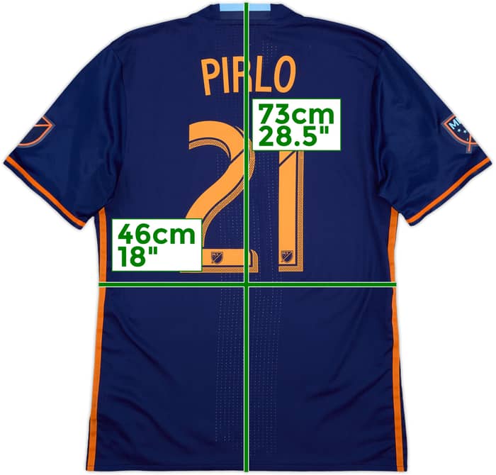 2016-17 New York City Authentic Away Shirt Pirlo #21 - 9/10 - (M)