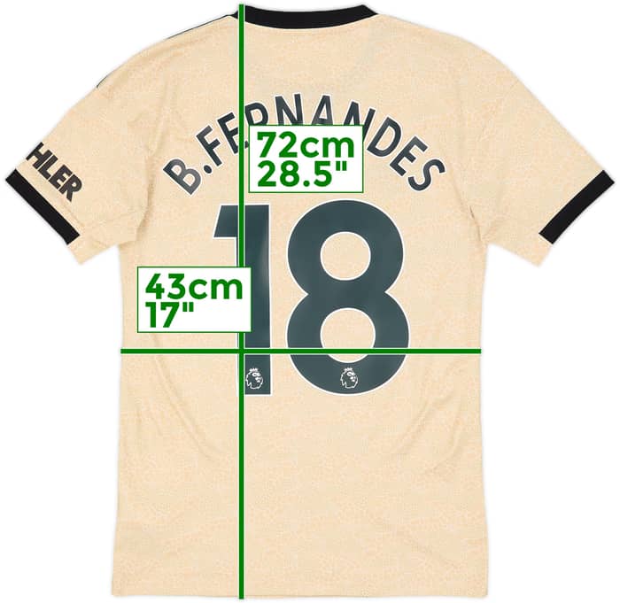 2019-20 Manchester United Away Shirt B.Fernandes #18 - 9/10 - (XS)