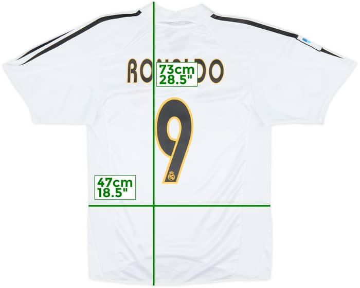 2004-05 Real Madrid Home Shirt Ronaldo #9 - 8/10 - (S)