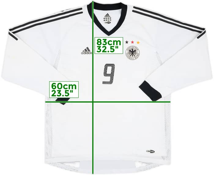 2002-04 Germany Player Issue Home L/S Shirt #9 - 6/10 - (XL)