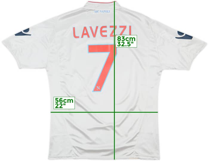 2009-10 Napoli Away Shirt Lavezzi #7 - 9/10 - (XL)