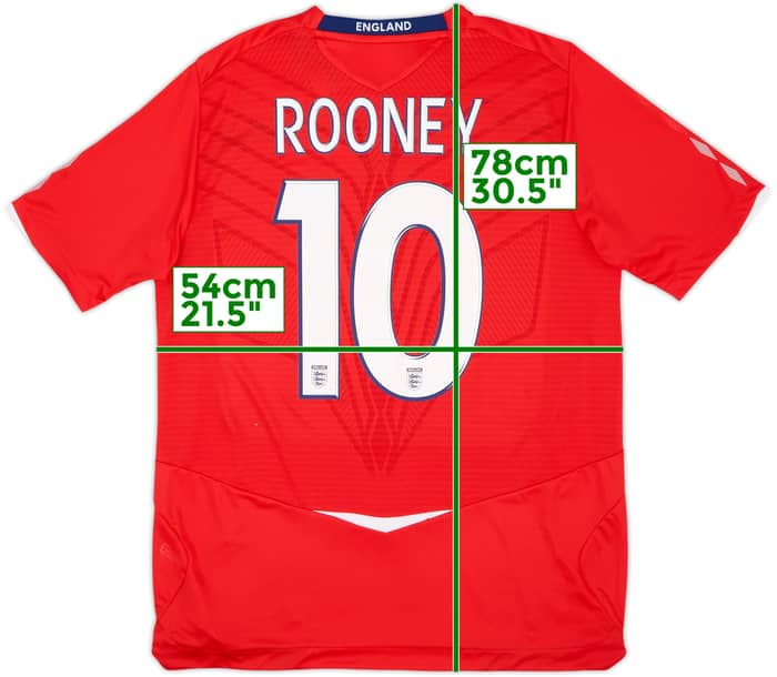2008-10 England Away Shirt Rooney #10 (L)