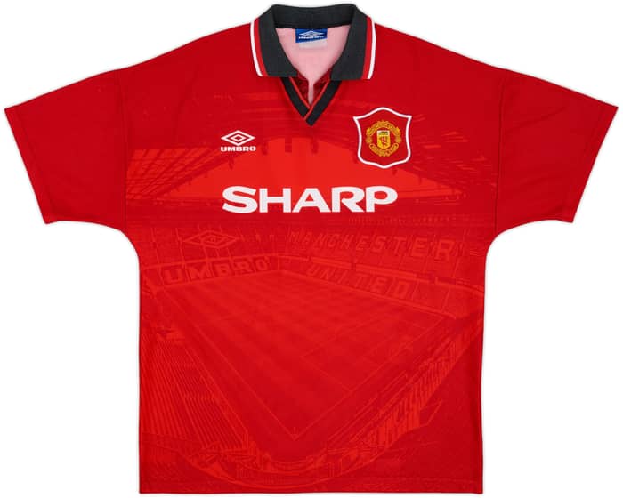 1994-96 Manchester United Home Shirt Cantona #7 - 9/10 - (L)