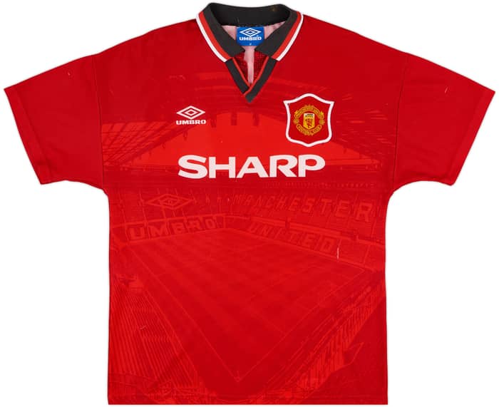 1994-96 Manchester United Home Shirt Cantona #7 - 9/10 - (M)