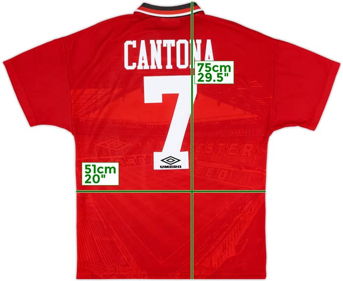 1994-96 Manchester United Home Shirt Cantona #7 - 9/10 - (M)
