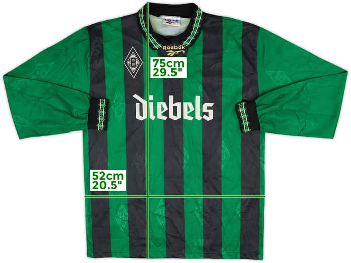 1995-96 Borussia Monchengladbach Away L/S Shirt - 8/10 - (M)