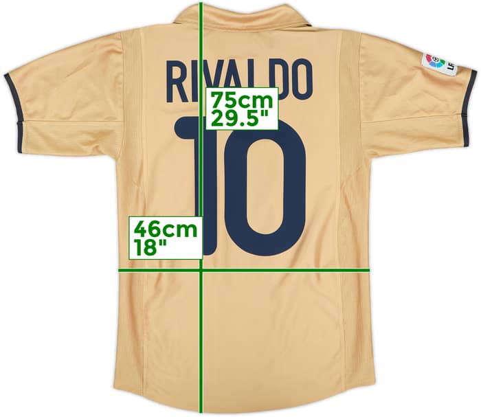 2001-03 Barcelona Away Shirt Rivaldo #10 - 9/10 - (S)