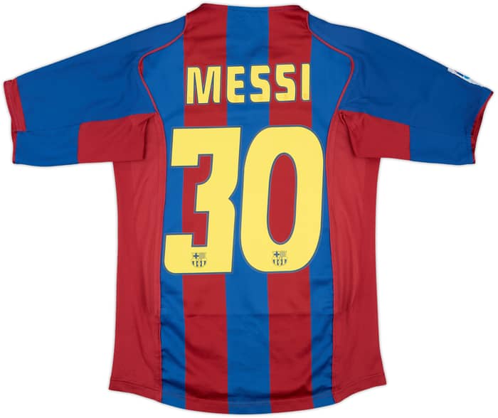 2004-05 Barcelona Home Shirt Messi #30 - 6/10 - (XL.Boys)