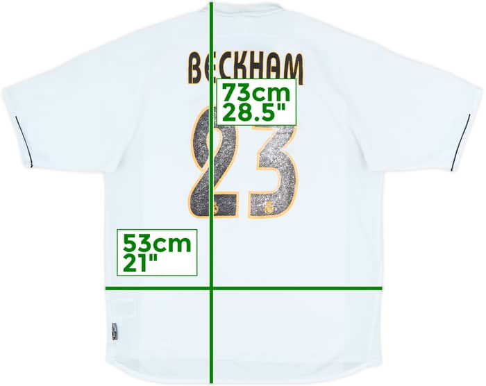 2003-04 Real Madrid Home Shirt Beckham #23 - 5/10 - (M)