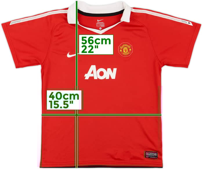 2010-11 Manchester United Home Shirt - 7/10 - (7-8 Years)