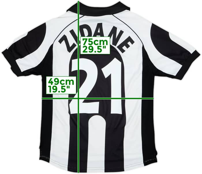 1997-98 Juventus Centenary Home Shirt Zidane #21 - 8/10 - (S)