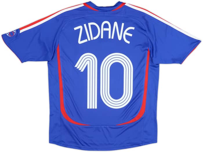 2006-07 France Home Shirt Zidane #10 - 9/10 - (L.Boys)