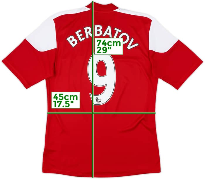 2013-15 Fulham Away Shirt Berbatov #9 - 9/10 - (S)