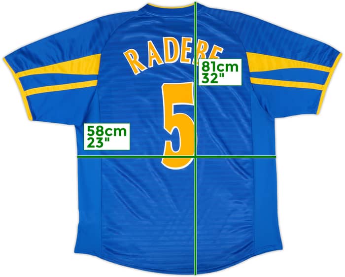 2001-03 Leeds United Away Shirt Radebe #5 - 9/10 - (L)
