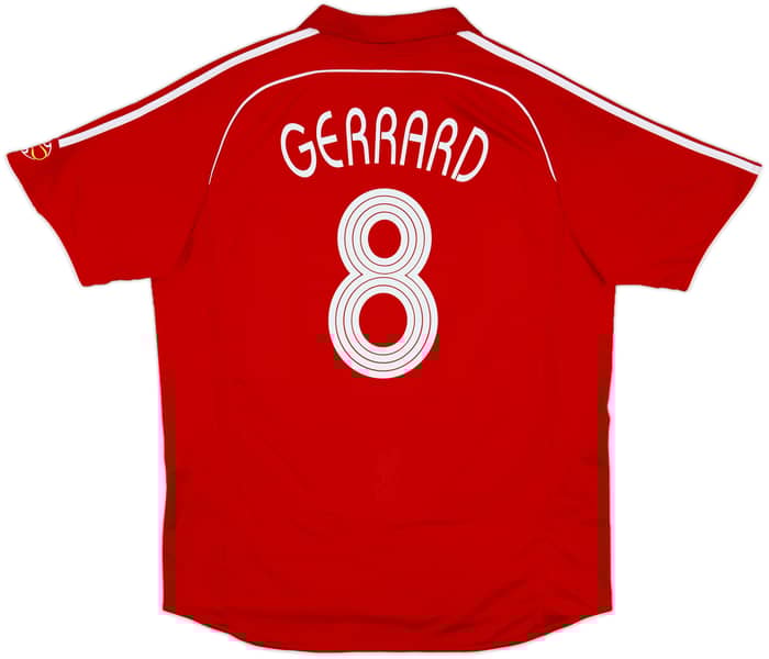 2006-08 Liverpool Home Shirt Gerrard #8 - 7/10 - (XL)