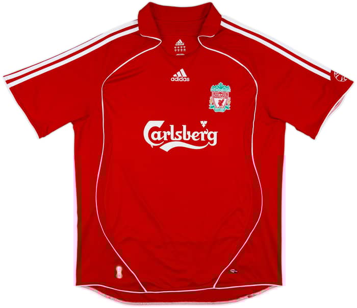 2006-08 Liverpool Home Shirt Gerrard #8 - 7/10 - (XL)