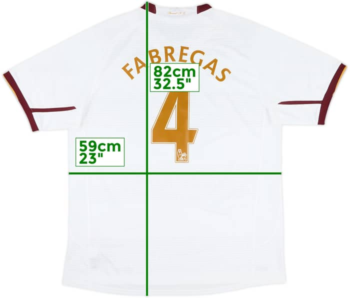 2007-08 Arsenal Away Shirt Fabregas #4 - 5/10 - (L)