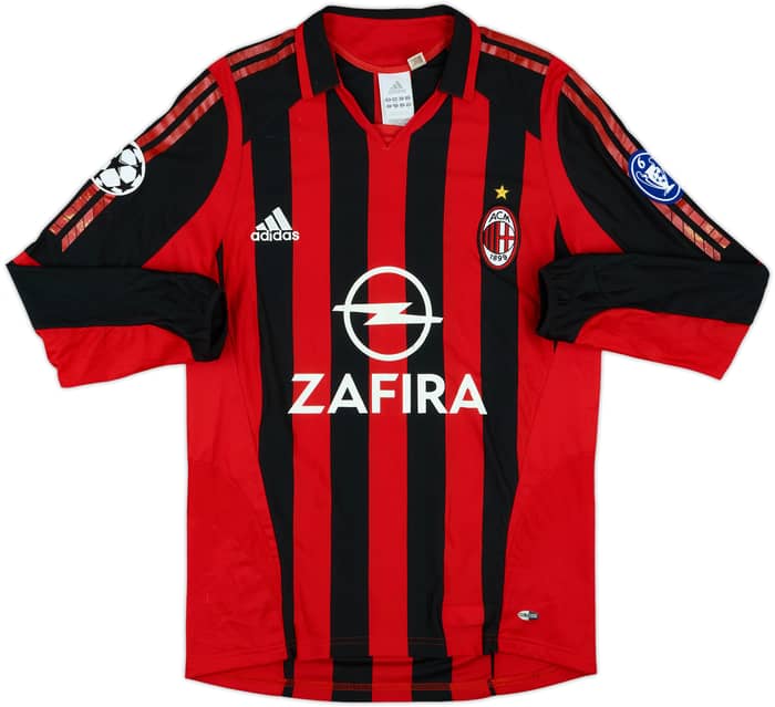 2005-06 AC Milan Home L/S Shirt Kaka #22 - 5/10 - (S)