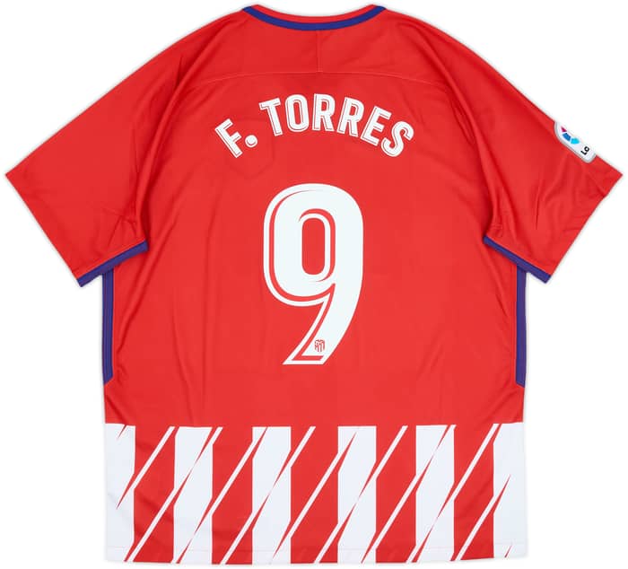 2017-18 Atletico Madrid Home Shirt F.Torres #9 - 10/10 - (XL)