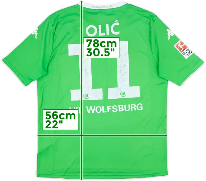 2014-15 Wolfsburg Home Shirt Olic #11 - 5/10 - (XL)