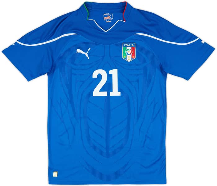 2010-12 Italy Home Shirt Pirlo #21 - 9/10 - (M)