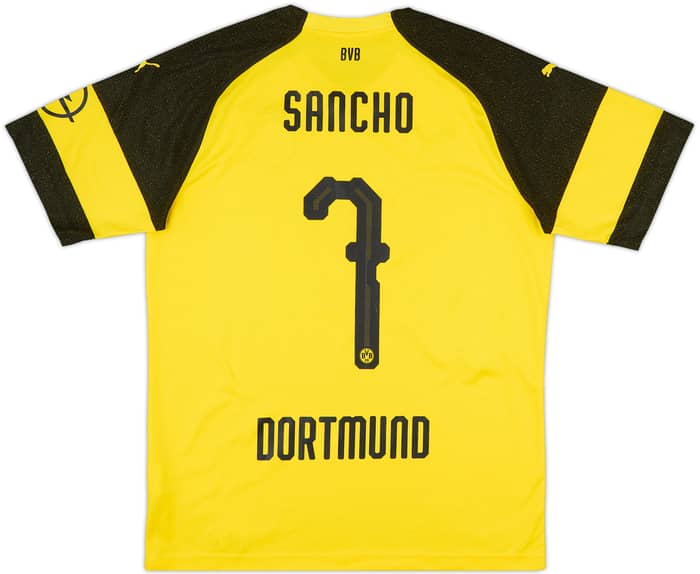 2018-19 Borussia Dortmund Home Shirt Sancho #7 - 7/10 - (L)