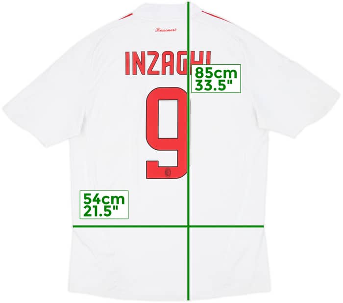 2008-09 AC Milan Away Shirt Inzaghi #9 - 5/10 - (L)