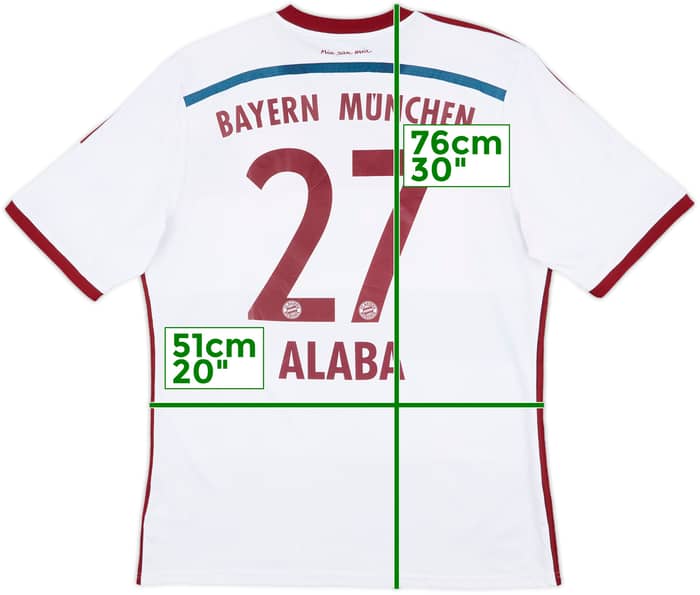 2014-15 Bayern Munich Away Shirt Alaba #27 - 8/10 - (L)