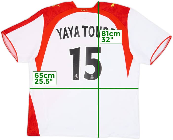2006-07 Monaco Home Shirt Yaya Toure #15 - 6/10 - (XXL)