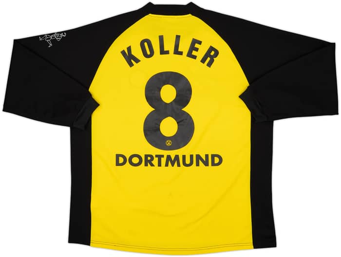 2001-02 Borussia Dortmund Home L/S Shirt Koller #8 - 7/10 - (XL)
