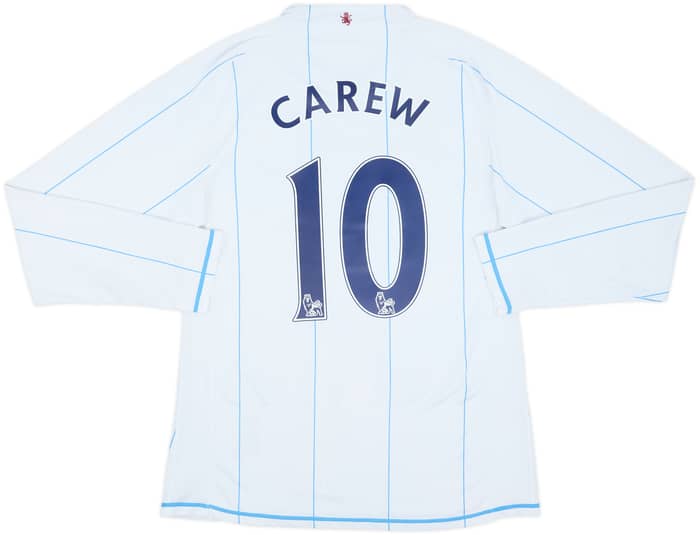 2007-08 Aston Villa Player Issue Away L/S Shirt Carew #10 - 7/10 - (M)